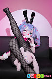 バニーrealdoll かわいい シリコン製 ツインテール 黒ストッキング 85cm MWGirl魔物姫 小音 ビニール