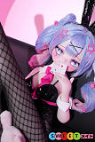 バニー等身大ラブドール ツインテール アニメ美少女 シリコン製  黒ストッキング 85cm MWGirl魔物姫 小音 ビニール