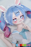 シリコンsexdoll 学生 かわいいアニメ美少女 JC風コスチューム バニーガール MWGirl魔物姫 小兔奈々 85cm 普乳 ビニール