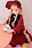 アニメ 巨乳エロ人形 シリコン製 金髪美少女 貴族風お嬢様コスチューム 帽子 148cmElsaBabe RAD028 赤いドレス