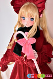 かわいいリアルラブドール 148cm シリコン製美少女 中世の姫君風コスプレ 帽子 ElsaBabe RAD028 赤いドレス