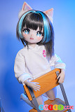 シリコンlovedoll 清純美少女 アニメ笑顔猫耳 パーカー MWGirl魔物姫 70cm 呆呆喵 ビニール