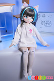 セックス人形 シリコン製 かわいいアニメ美少女 70cm 笑顔猫耳 パーカー MWGirl魔物姫 呆呆喵 ビニール