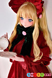 かわいい等身大ラブドール 148cm シリコン製美少女 貴族風お嬢様コスチューム 帽子 ElsaBabe RAD028 赤いドレス