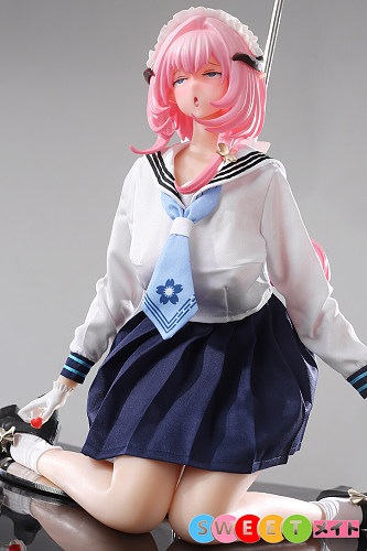 Otaku Doll 桃心愛理 65cm ベロ出し絶頂顔 巨乳メイドコスプレ JK制服美少女 アニメ フィギュア PVCヘッド シリコンボディ
