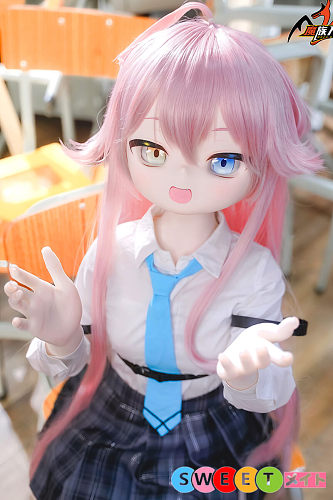 魔族人形 硬質ビニールヘッド1個+軟質TPEヘッド1個無料 MOZU DOLL 星叶 130cm アニメ風の可愛いJK制服オッドアイ美少女 リアルドール TPEボディ ピンク髪学生