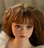 WAXDOLL 可愛い系 ラブドール 新型 122cm バスト平 AGB28ヘッド フルシリコン製 リアルメイク付き エロ人形