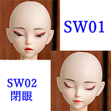 Guavadoll SW01&SW02 閉眼ヘッド 双子の妖狐 和風アニメキャラのコスプレ ラブドール 115cm AAカップ フルシリコン製 ダッチワイフ 宣伝画像と同じウィッグ・衣装・飾り付き