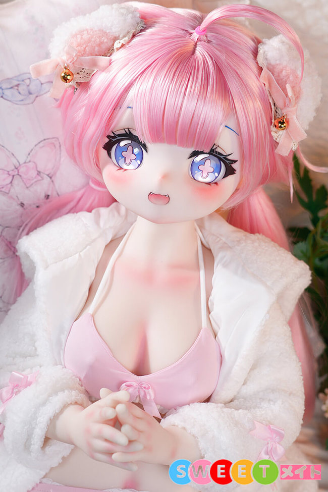 MW Girl 魔物姫 安可 八重歯の最強萌え系アニメ美少女 ダッチワイフ 85cm バスト中 普乳 ピンク髪ツインテール フィギュア ソフトビニール製頭部 シリコンボディ