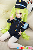 sexdoll 笑顔 シリコン アニメコスプレ 緑髪ツインテール 制服 65cm 魔族人形 mozudoll 小望