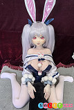 アニメアダルト人形 シリコン バニーコスチューム 銀髪ツインテール 140cm Fカップ ElsaBabe RAD004立華琴里