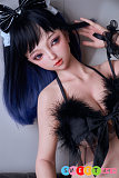 realdoll シリコン 美肌 小柄美少女 ランジェリー 黒髪 125cm Fカップ 巨乳 sanhuidoll #7冉冉 黒ストッキング