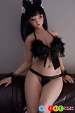 lovedoll シリコン 小柄で愛くるしい美少女 ランジェリー 黒髪 125cm Fカップ 巨乳 sanhuidoll #7冉冉 黒ストッキング