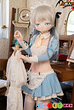 アニメlovedoll エロメイドコスプレ TPE 銀髪 130cm バスト小 魔族人形MOZUDOLL 蓝莓 ビニール