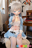 アニメエロドール メイド コスプレ美少女 TPE 裸 銀髪 130cm バスト小 魔族人形MOZUDOLL 蓝莓 ビニール