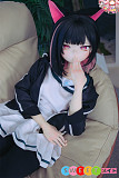 アニメセックスドール かわいい美少女 猫耳 黒髪 JK制服 羊角社 B04杏山和莎 155cmバスト小 ビニールヘッド S-TPEボディ