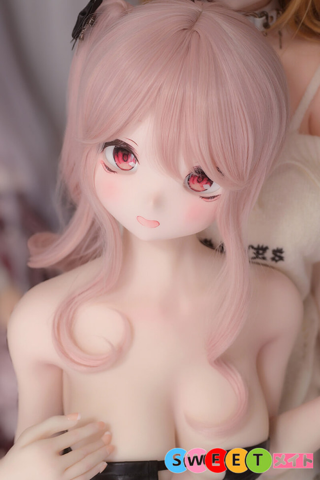 羊角社 B01 KUKU かわいいピンク髪のアニメダッチドール 148cm 巨乳 エロ人形 ビニールヘッド S-TPEボディ