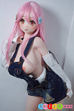 アニメアダルトドール 美肌美少女 シリコン 巨乳 可愛い ピンク髪 148cm ジーンズ ElsaBabe RAD007横谷悠希子