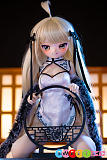 アニメラブドール かわいい美少女 ミニ アホ毛 チャイナドレス 金髪 85cmシリコン バスト中 普乳 MWGirl魔物姫 穹妹