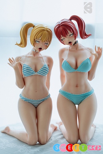 BCDOLL かわいい高級ミニフィギュア 60cm Bカップ Nana娜娜 & 60cm Eカップ Lulu露露 PU製ヘッド シリコンボディ