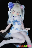 アニメリアルドール かわいい美少女 銀髪 チャイナドレス 小悪魔系 132cm TPE製 AAカップ Guavadoll DM10 ビニール