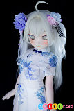 アニメsexdoll かわいい 銀髪 小悪魔系チャイナドレス美少女 132cm TPE製 AAカップ Guavadoll DM10 ビニール