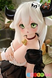 アニメセックスドール かわいい美少女 小悪魔メイドコスチューム 115cm 巨乳 白髪 TPEボディ 魔族人形MOZUDOLL 图图 ビニール