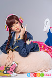 シリコンアダルト人形 JK女子高生制服 かわいい美少女 コスプレ 三つ編み メガネ 166cm Eカップ GameLady No.23_1