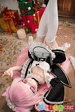 アニメエロ人形 ツインテールの美少女メイド かわいい ミニ85cm 膣 コスプレ ピンク髪 MWGirl魔物姫 桜奈ココ