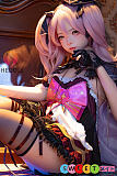 かわいい エロ人形 シリコン 157cm美少女 ピンク髪 ツインテール 魔法少女風コスプレ 貧乳Aカップ SHEDOLL 洛小夕