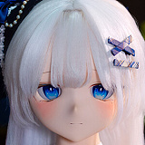 WM Doll Y019 無垢な銀髪のアニメ美少女 ダッチワイフ アニメ 157cm Bカップ 美乳 sexdoll ビニールヘッド シリコンボディ