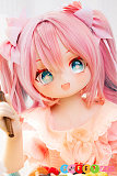 アニメ エロ人形 貧乳 かわいい 笑顔 萌え美少女 JSLDOLL 110cm风瑾 ピンク髪 ビニール頭部 TPEボディ
