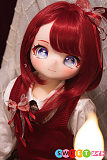 アニメ リアルラブドール 萌え系美少女 二次元笑顔 かわいい JSLDOLL 110cm 貧乳 緹宝 赤髪 ビニールヘッド TPEボディ