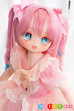 アニメ エロドール かわいい 笑顔の萌え系ガール JSLDOLL 110cm 貧乳 风瑾 ピンク髪 ビニール頭部 TPEボディ