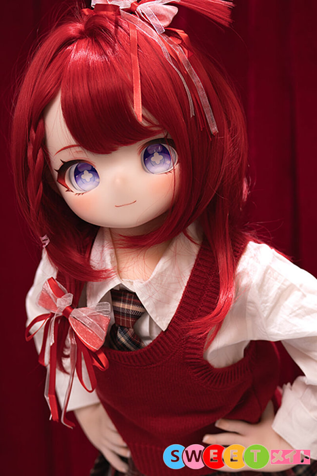 JSL DOLL 緹宝 アニメ セックスドール 癒し系笑顔美少女 110cm 貧乳 エロドール 赤髪 ソフトビニール製頭部 TPE製ボディ