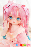 アニメ ラブドール JSLDOLL 110cm 貧乳 风瑾 萌え系美少女 ピンク髪 ビニール頭部 TPEボディ