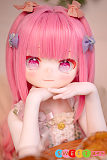 アニメ リアルラブドール かわいい 二次元 貧乳 メガネ ピンク髪 JSLDOLL 110cm 貧乳 ソフトビニール頭部 TPEボディ
