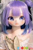 アニメ ラブドール かわいい美少女 萌え系 紫髪 JSLDOLL 独角兽 110cm貧乳 ソフトビニール頭部 TPEボディ