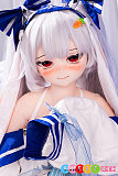 アニメ エロ人形 かわいい コスプレ 制服 JSLDOLL 136cm美少女 銀髪 巨乳 かわいい 照れ屋な美少女 兔兔 ビニール頭部 TPEボディ