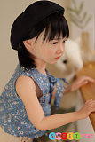 かわいい リアルラブドール 貧乳 ミニ美少女 101cm 高級シリコン 貧乳 ツインテール AXBDoll AGB07 帽子 アジア