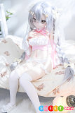 アニメ ラブドール かわいい美少女 銀髪の三つ編み 小型85cm MWGirl魔物姫 雅子 普乳 ビニール シリコンボディ
