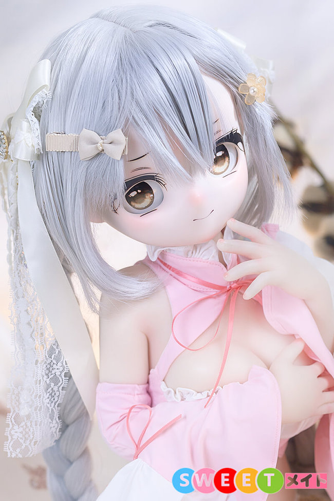 MW Girl 魔物姫 雅子 銀髪の三つ編み lovedoll アニメ 85cm ミニ バスト中 普乳 ソフトビニール製頭部 シリコンボディ 小型ラブドール かわいい系