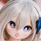 魔族人形 mozudoll 琥珀 1/3ドール 小柄 フィギュア 美乳ロリ ミニ アニメドール ビニール頭部+シリコンボディ 宣伝画像と同じ制服付属