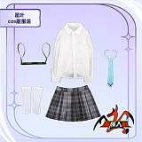 魔族人形 MOZU DOLL 星叶 130cm アニメ風の可愛いJK制服オッドアイ美少女 リアルドール TPEボディ ピンク髪学生