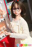 かわいい アダルトドール シリコン ナチュラル系美少女 黒髪 メガネ 貧乳Aカップ SHEDOLL 152cm 洛伊