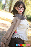 かわいい セックスドール シリコン 優しげな雰囲気の美少女 黒髪 メガネ 貧乳Aカップ SHEDOLL 152cm 洛伊