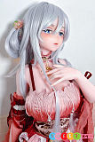 アニメ セックスドール 白髪美少女 コスチューム 巨乳 シリコン コスプレ古装風 ElsaBabe 148cm AHR027金枝汐