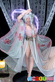 sexdoll フルシリコン製 巨乳 美肌 剣を使う つむり目の白髪姫 蛍火日記 Maxシリーズ 琉璃ヘッド メイク② 160cm Gカップ 