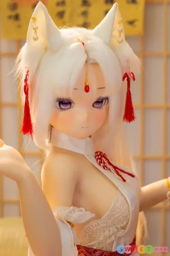 MW Girl 魔物姫 115cm 巨乳 神子 miko アニメ ケモ耳 みこ アニメドール 白髪 等身大 ソフビヘッド＋シリコンボディ ダッチワイフ 新品