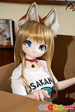 アニメダッチワイフル 萌え 愛嬌たっぷり 二次元美少女 ビニール製ヘッド+TPEボディ MOZU 141cm バスト大 黄豆粉 